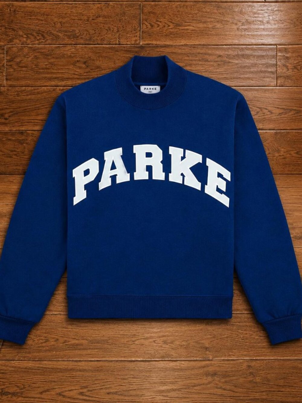 New Parke Varsity Logo Crewneck - Blue